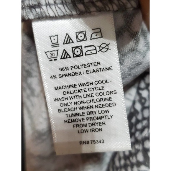 Tahari Womens White & Black Polyester Halter Neck Long Sleeve Top Blouse Medium - Picture 9 of 11